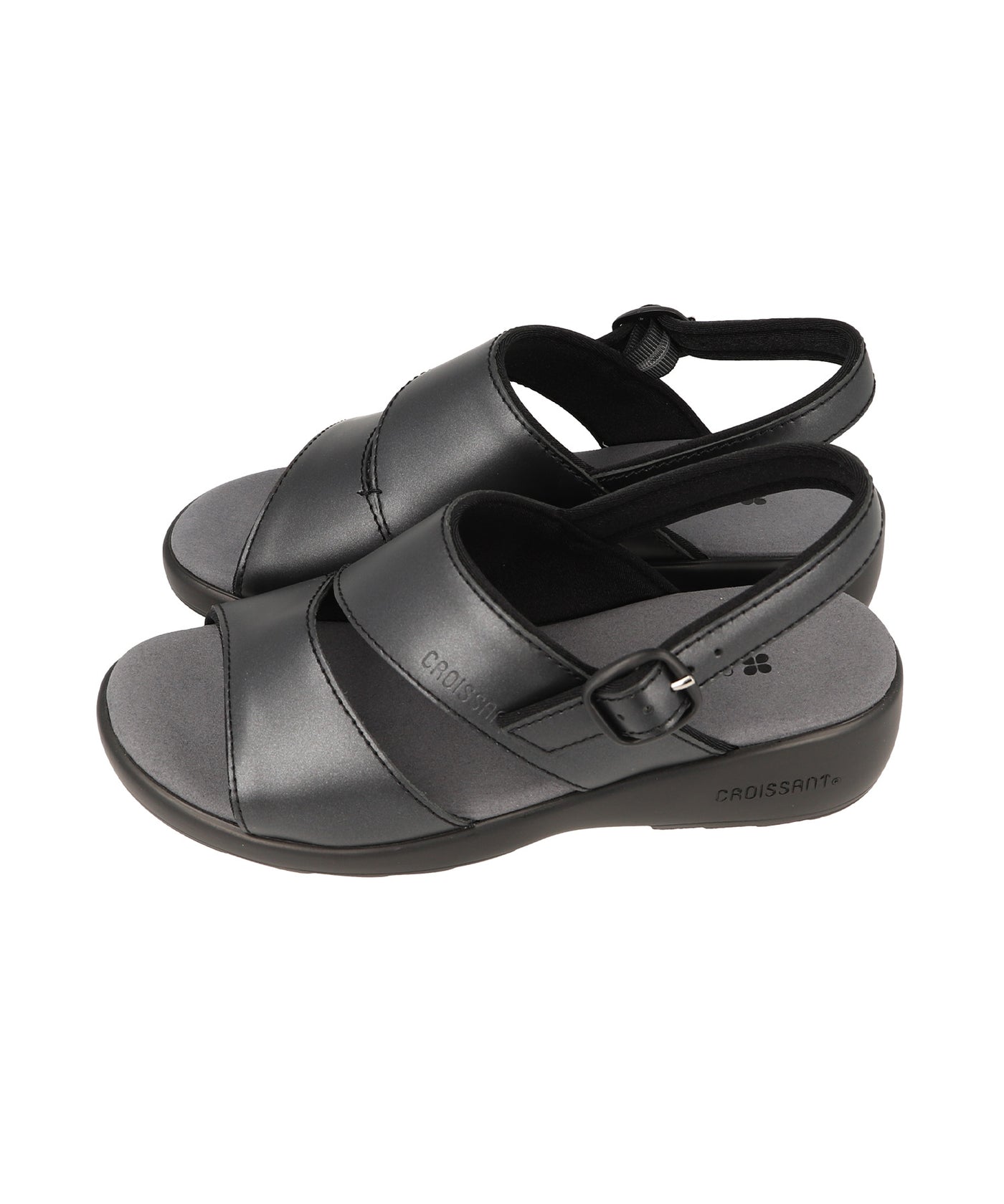 【SALE!!】CASADEI レザー クリスタル トング サンダル 黒 セール】 ＜クロコ型押し＞【WRAP SHOES】ボリュームソール雪駄